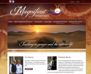 Magnificat Ministries Frontpage, Design