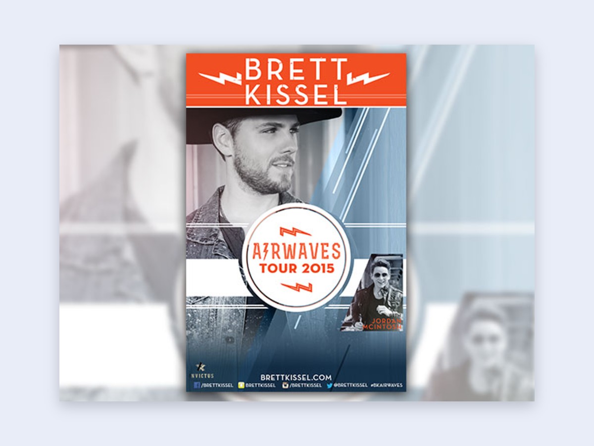 Brett Kissel Airwaves Tour concert poster