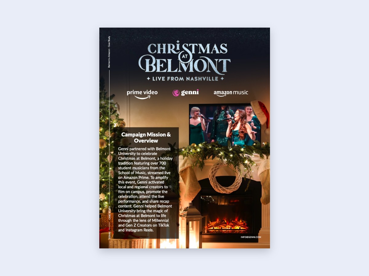 Christmas at Belmont campaign materials
