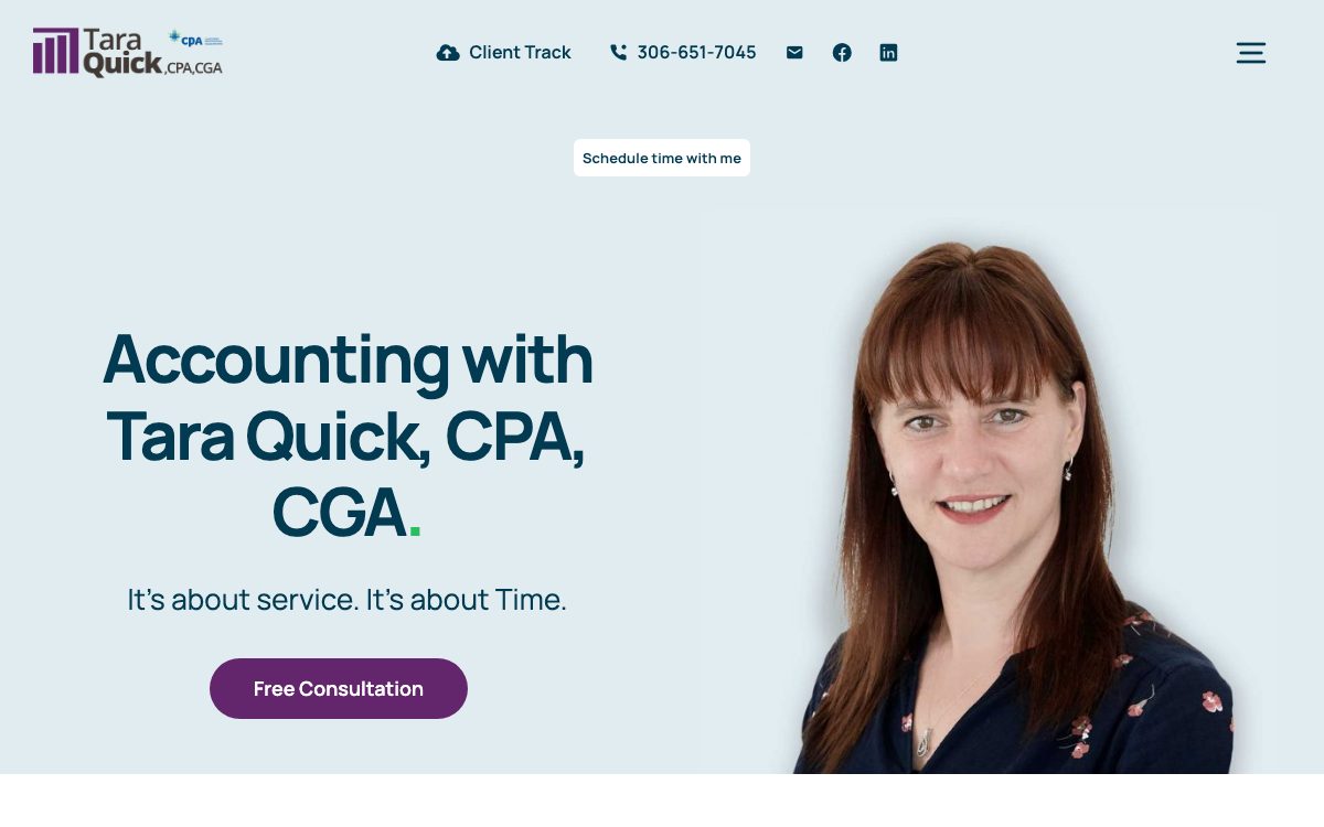 Tara Quick CPA website